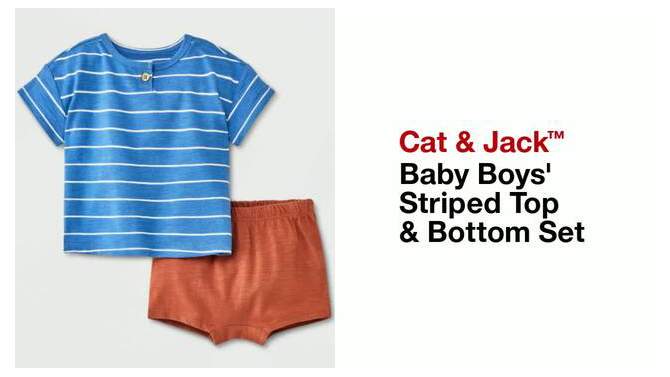 Baby Boys' Striped Top & Bottom Set - Cat & Jack™, 2 of 8, play video