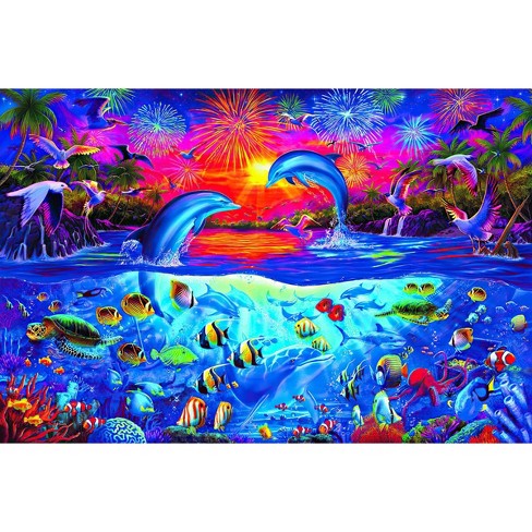 Toynk A Dolphin S Paradise Ocean Puzzle For Adults And Kids 1000 Piece Jigsaw Puzzle Target