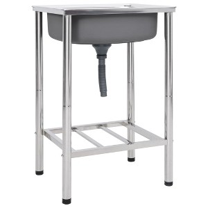 vidaXL Camping Sink Single Basin Stainless Steel - 1 of 4