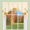 Collections Etc Embroidered Pumpkins Floral Café Kitchen Curtains - 2 of 3