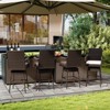 Tangkula Outdoor 360° Swivel Bar Stool Rattan Bar Height Chair with Removable Cushion - 3 of 4