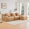 VASIP Soft Teddy Fabric Boneless Modular sofa,Anti-Slip Chaise with 32D High Density Sponge,No Assembly Required - 4 of 4