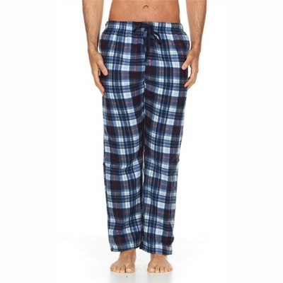Microfleece Men’s PJ Plaid Pajama Pants with Pockets, Sizes Up to 3X