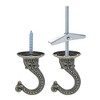 Unique Bargains Zinc Alloy Ceiling Utility Hooks and Hangers with Hardware 2 Pcs - 3 of 4