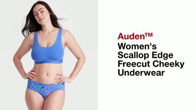 Women's Scallop Edge Freecut Cheeky Underwear - Auden™ : Target