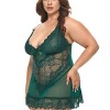 Oh La La Cheri Women's Valentine Soft Cup Ruffle Hem Lace Babydoll 2139X - 2 of 4