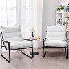 Hooseng Modern Accent Chair, Fluffy Living Room Chair with Removable Cushion, Armchair Chairs With Metal Frame for Bedroom Balcony Reading Room - 2 of 4