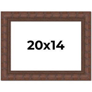 PosterPalooza | 20x14 Wide Bamboo Picture Frame, UV Acrylic, 4 Finishes - Brown, Black, Silver, and Natural - 1 of 4
