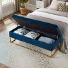 NicBex Modern 58.6" Velvet Storage Bench with Metal Base for Bedroom and Living Room - 4 of 4