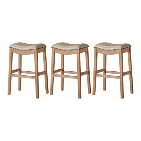 Maven Lane Adrien 31 Inch Bar Height Backless Saddle Barstool In ...