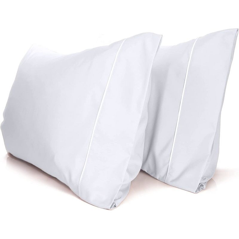 2PC Rayon From Bamboo Solid Performance Pillowcase Set - Luxclub, 1 of 4