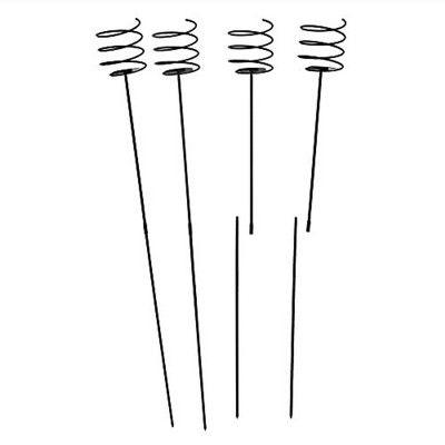 Maplefield Stick & Sip - Metal Lawn Stake Beverage Holders - Holds Cans, Bottles, and Cups - Great for Backyards (Black, 4)