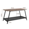 Vintage Coffee Table 39.7" Rectangle Center Table 2-Tier Living Room Table - 4 of 4