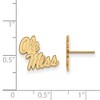 Black Bow Jewelry 14k Yellow Gold Mississippi Rebels NCAA Post Earrings - 2 of 3