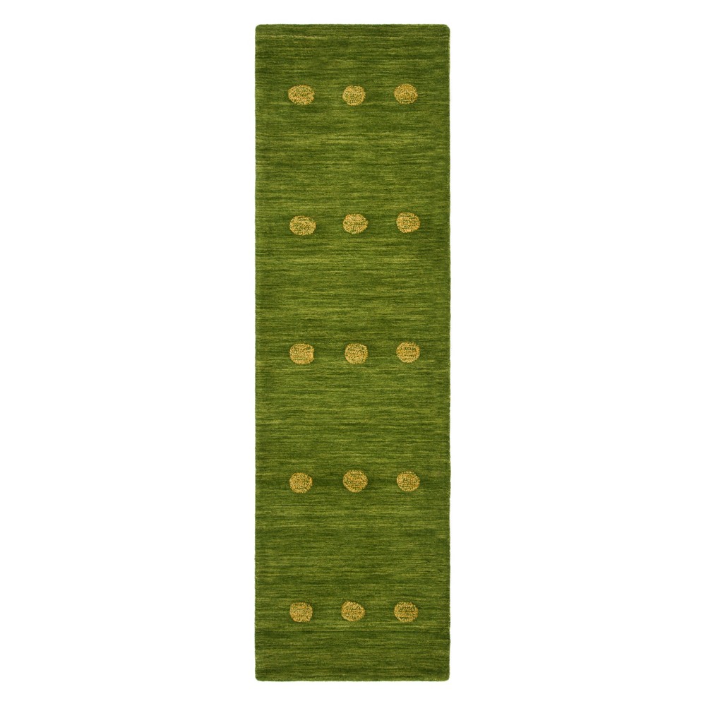  Runner Polka Dots Loomed Green