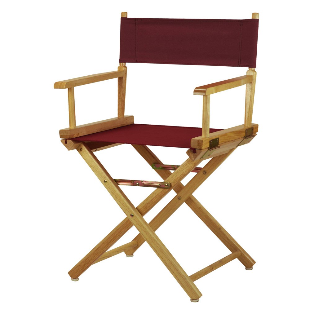 Photos - Dining Table Director's Chair Canvas Burgundy/Natural Flora Home