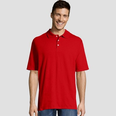 hanes long sleeve polo shirts