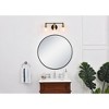 Elegant Lighting Serif 3 light brass and black Wall Sconce - 2 of 4