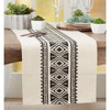 Saro Lifestyle Mudcloth Runner, Black/White, 16" x 72" - 3 of 3