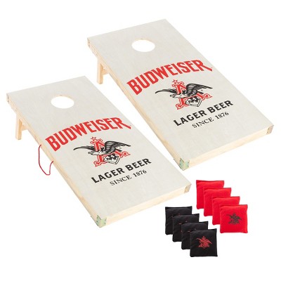 Budweiser Cornhole Toss Game with 8 Bean Bags