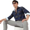 Campus Sutra Men Men's Denim Blue Buffalo Checked Shirt - 2 of 3