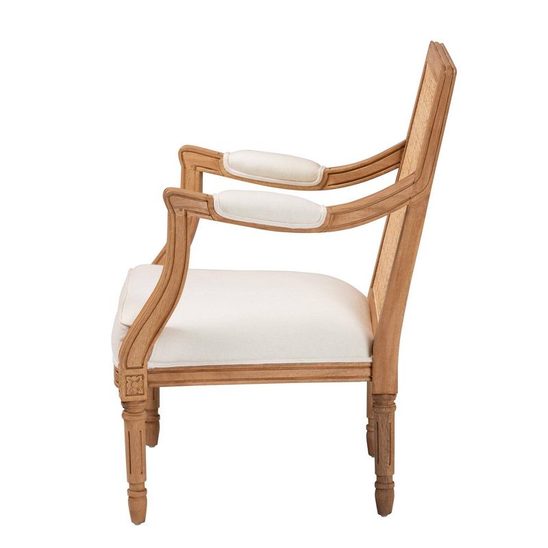 bali &#38; pari Garridan Fabric and Wood Accent Chair, 4 of 10