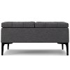Grungis Square Ottoman Bench with Storage,Small Coffee Table with Wood Framework for Living Room Bedroom Office - 4 of 4