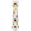 Memoi Vegetable Medley Bamboo Blend Crew Sock Ivory 9-11 - 2 of 4