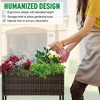 Resenkos Patio Planting Bed, Raised Garden Bed,PE Rattan Wicker Raised Flower & Vegetable Planter, Rack Shelf Box - 2 of 4
