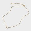 14K Gold Plated Cubic Zirconia Pearl Charm Pendant Necklace - A New Day™ Gold - 2 of 4
