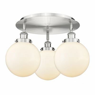 Canton - 3 Light Flush Mount In Art Deco Style-11.88 Inches Tall and 19.75 Inches Wide