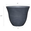 Classic Home and Garden Indoor/Outdoor Round Honeysuckle Resin Flower Pot Planter - 4 of 4