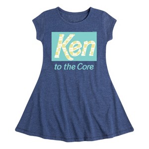 Girls' - Barbie - Ken to the Core Fit & Flair Cap Sleeve Dress - 1 of 2