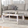 Lirago Fashionable Modern Glass Mirrored Coffee Table Easy Assembly Cocktail Table with Crystal Design and Adjustable Height Legs Silver - 2 of 4