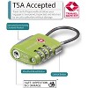Fosmon 2 Pack TSA Approved Luggage Lock, 3 Digit Combination Lock Easy to Set Luggage Cable Lock, Travel TSA Locks for Luggage Suitcase Backpack, Red - 2 of 4
