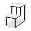 Costway 3-Tier End Table Sofa Side Table Night Stand W/ Shelf for Living Room White - 2 of 4