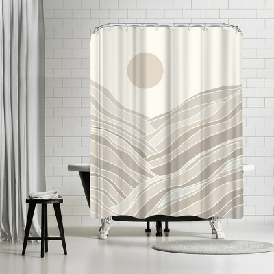 Americanflat 71" x 74" Shower Curtain Neutral Styles by Modern Tropical