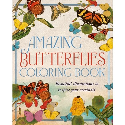 Amazing Butterflies Coloring Book - (Sirius Classic Nature Coloring) by  David Woodroffe (Paperback)