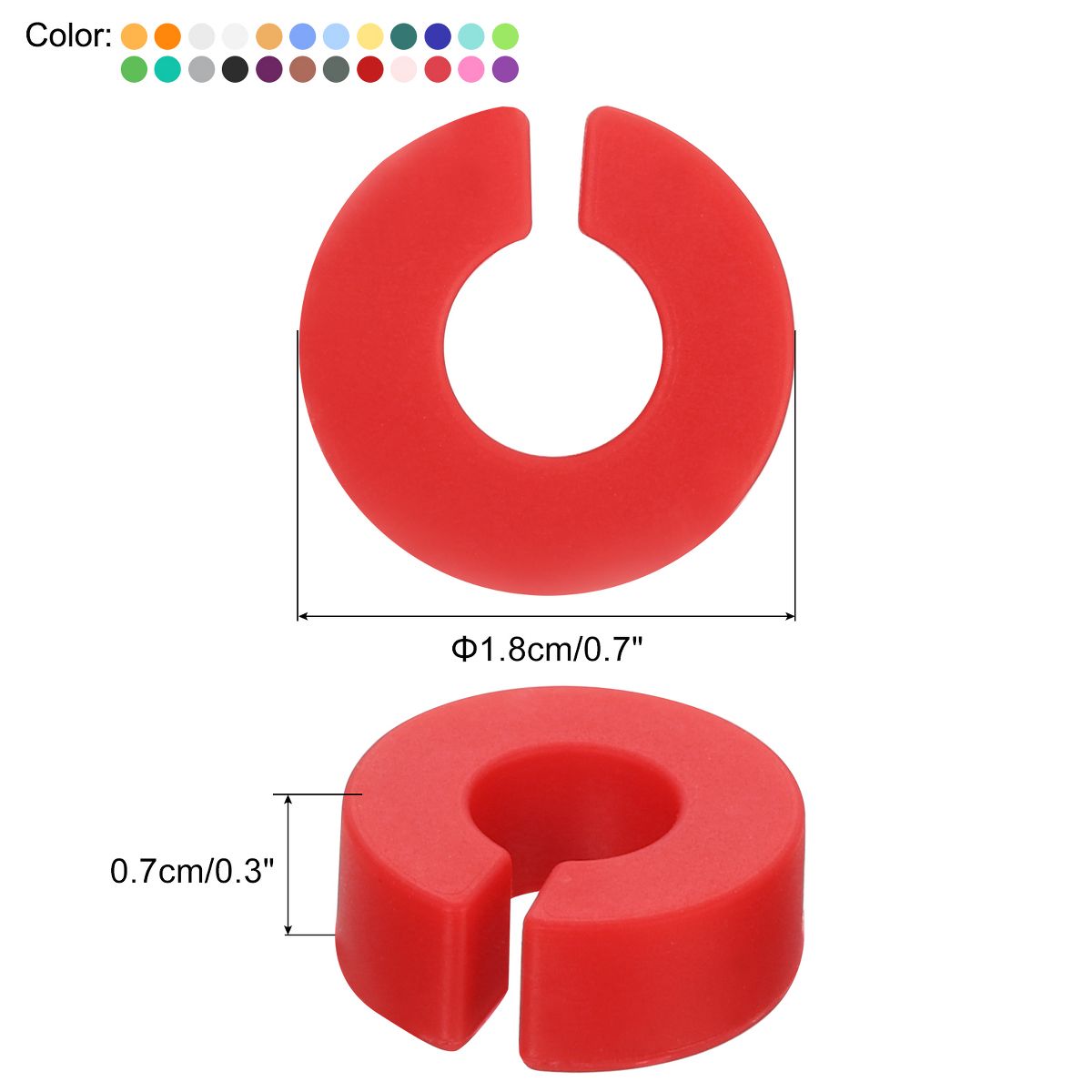 Unique Bargains Silicone Comfortable Bright Colors Lightweight Wine Glass Charm 12 Pcs - thumbnail 2