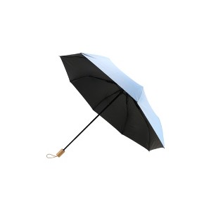 Unique Bargains Umbrella Manual Eight-Bone Sun and Rain Dual-Use Imitation Wood Grain-Sun Protection Impact Cloth 37.40"x26.77" 1 Pcs - 1 of 4