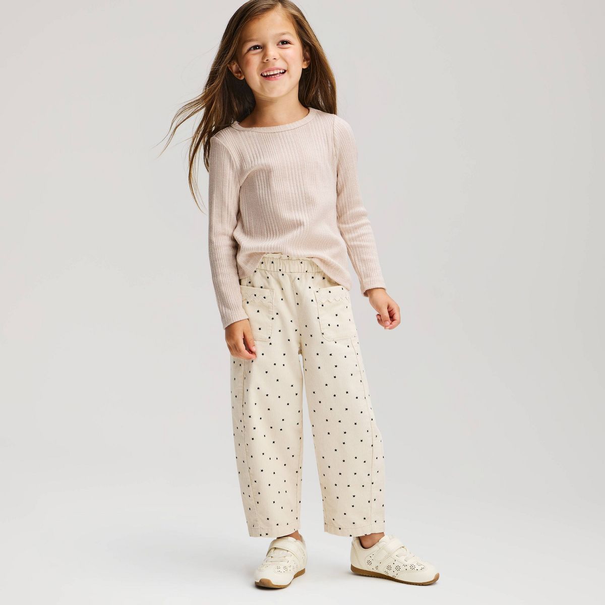 Baby & Toddler Girls' Solid Ribbed Long Sleeve T-Shirt - Cat & Jack™ - thumbnail 10