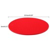 Unique Bargains Flexible Round Shaped Silicone Trivet Mats for Kitchen Table 2 Pcs - 2 of 4