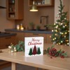 Christmas Table Decorations Christmas Decor Indoor Home Room Buffalo Plaid Tree Office Bathroom Wood Box Sign - 4 of 4
