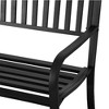VYNXARIA Outsunny 50" Outdoor Garden Bench - Stylish Metal Patio Seating for Two - 3 of 4