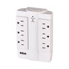 RCA 6 Outlet Swivel Surge Protector, 6 AC Outlets, 1,200 J, White - 2 of 4