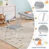 3 Piece Boys Girls Folding Table and Chairs Set, Activity Table and Chairs Set - 4 of 4