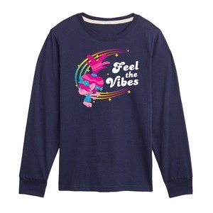 Boys' - Trolls - Feel The Vibes Poppy Long Sleeve Graphic T-Shirt - 1 of 4