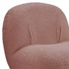 32" Yedaid Accent Chair Pink Teddy Faux Shearling - Acme Furniture: Swivel, Armless, Wood Composite Frame - 2 of 4