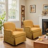 Art Leon Traditional Fabric Upholstered Swivel Accent Chair, Armchair with Wood Frame - 4 of 4