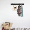 Phiestina Wall-Mounted Farmhouse Coat Rack with 5 Standard Hooks - Black - 2 of 4